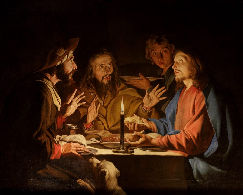 jesus eating with disciples