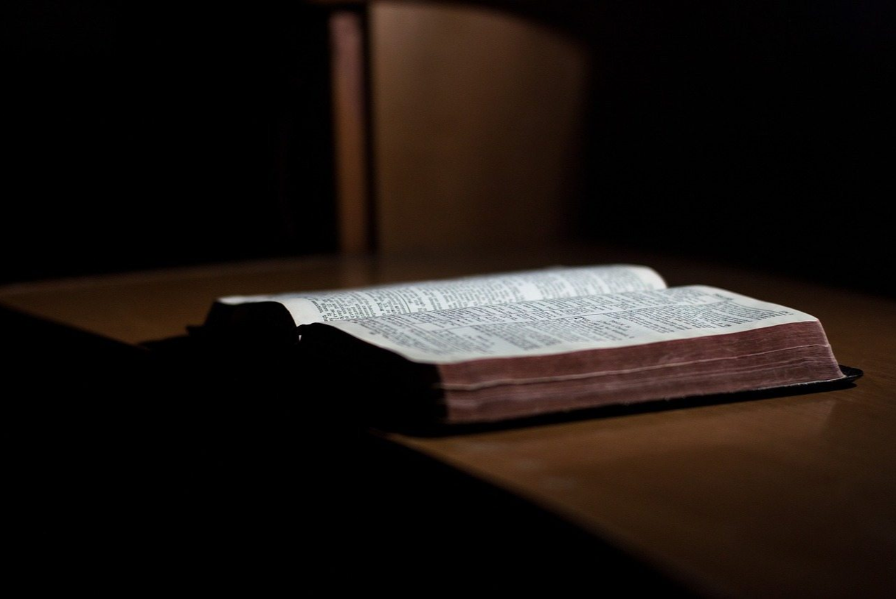Open Bible on a desk